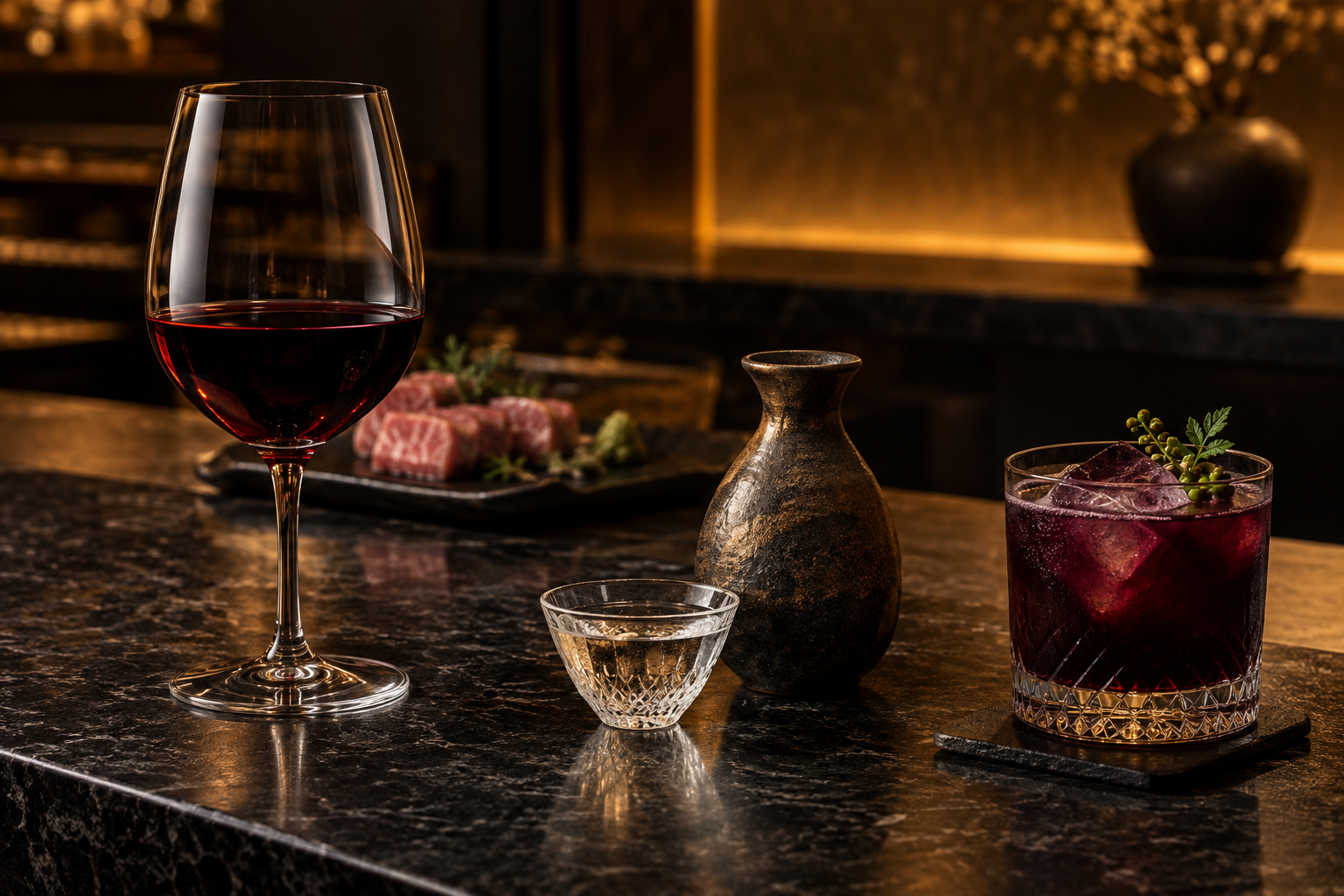 ワイン、日本酒、ノンアルコールのペアリング